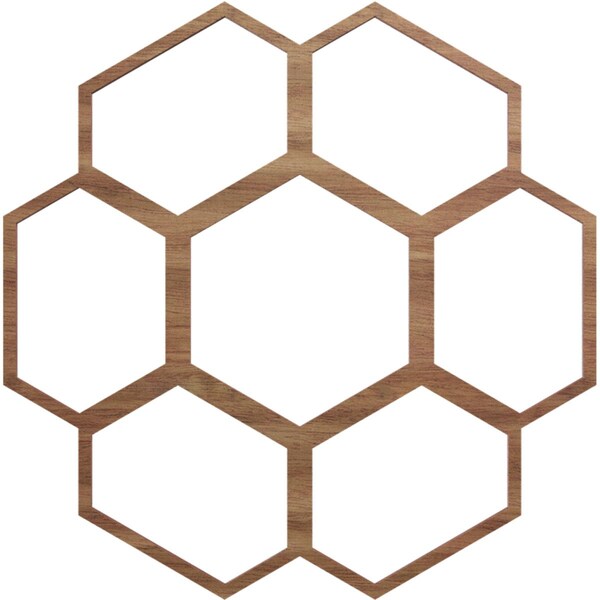Ekena Millwork Florin Wood Fretwork Pierced Ceiling Medallion, Walnut, 18"OD x 6 3/8"ID x 3/8"T CMWP18X18X0375FOWA - main